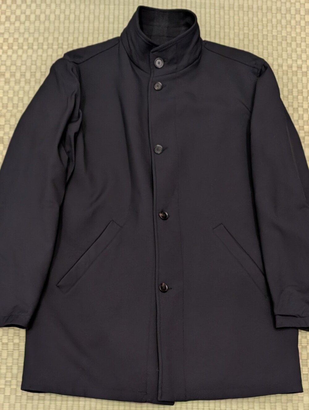 Zanella Reversible Wool Tech Car Coat Black Men's Size Small Made in Italy